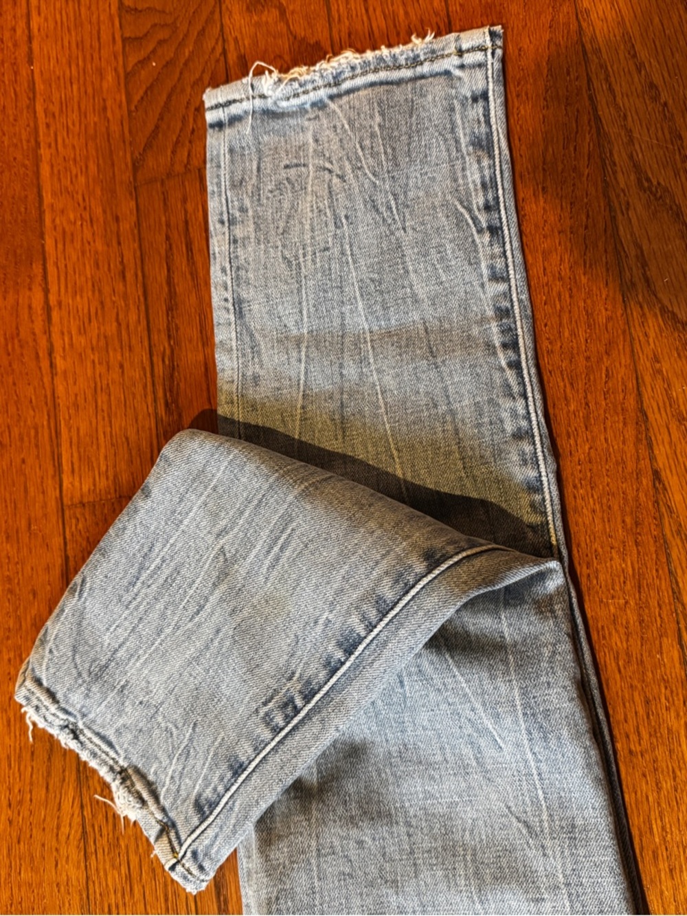 Slim Fit Distressed Men’s Jeans - Light Blue - Picture 2 of 10